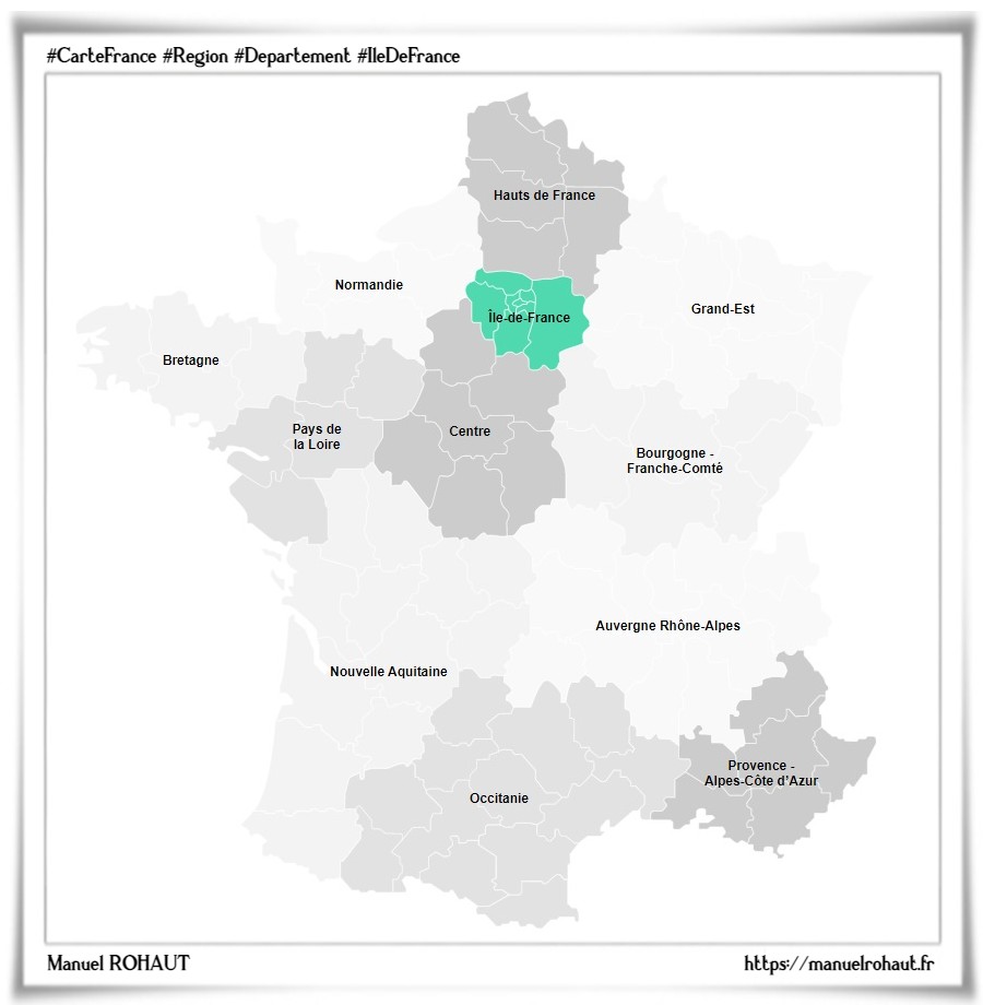 Localisation de la région française Île-de-France